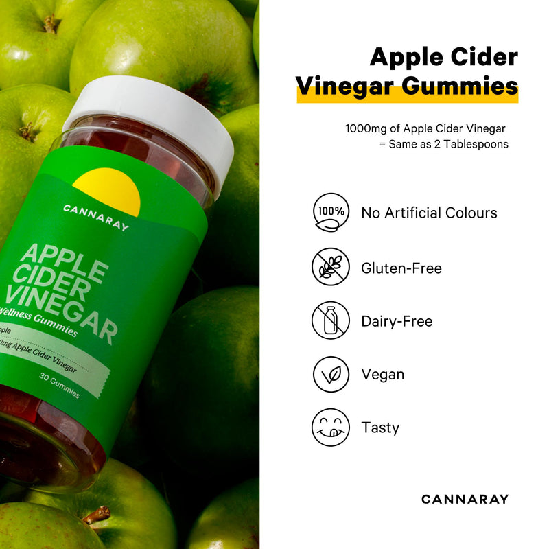 Cannaray Apple Cider Vinegar Wellness Gummies Apple 30 - British product
