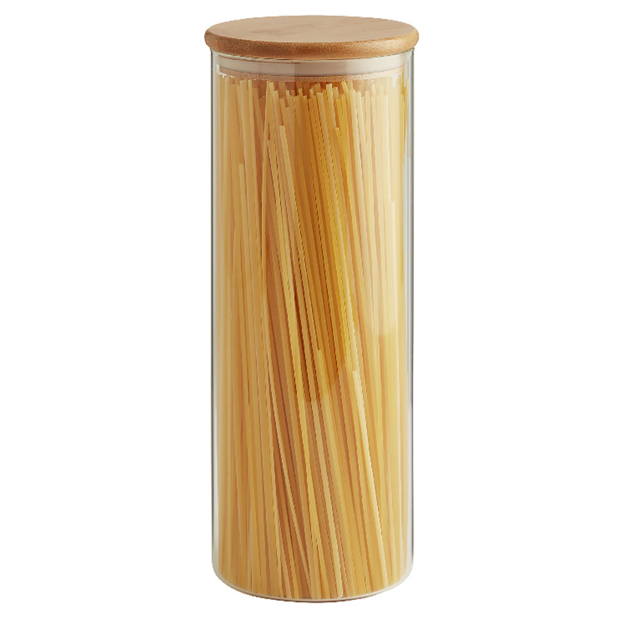 Habitat glass storage jar bamboo lid 1.8L, UK version