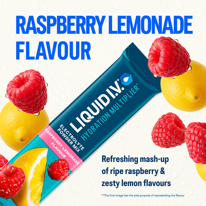 Liquid IV Hydration Multiplier Raspberry Lemonade 6 Sachets, UK version