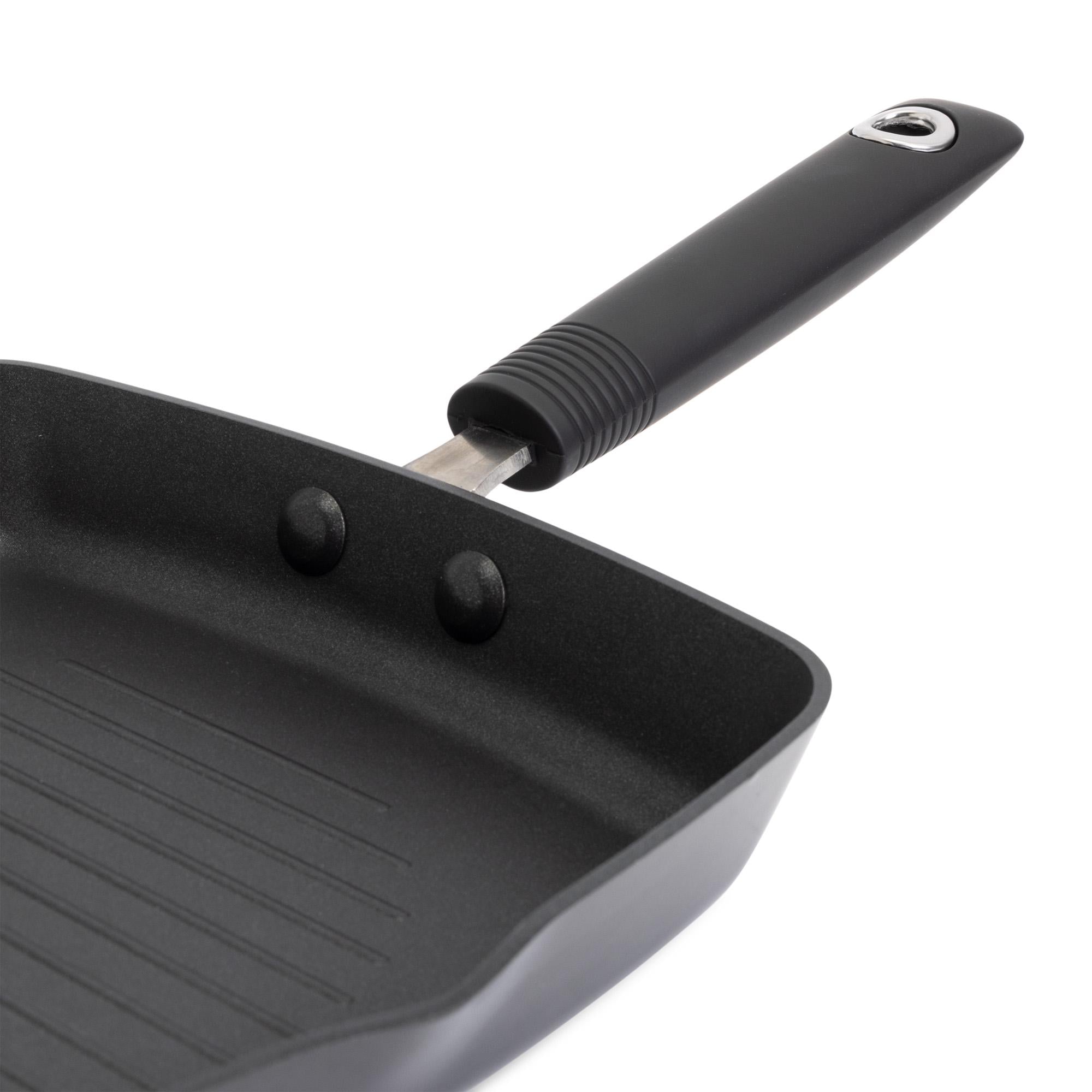 Habitat Black Aluminium Griddle Pan 24cm Non-Stick, UK version