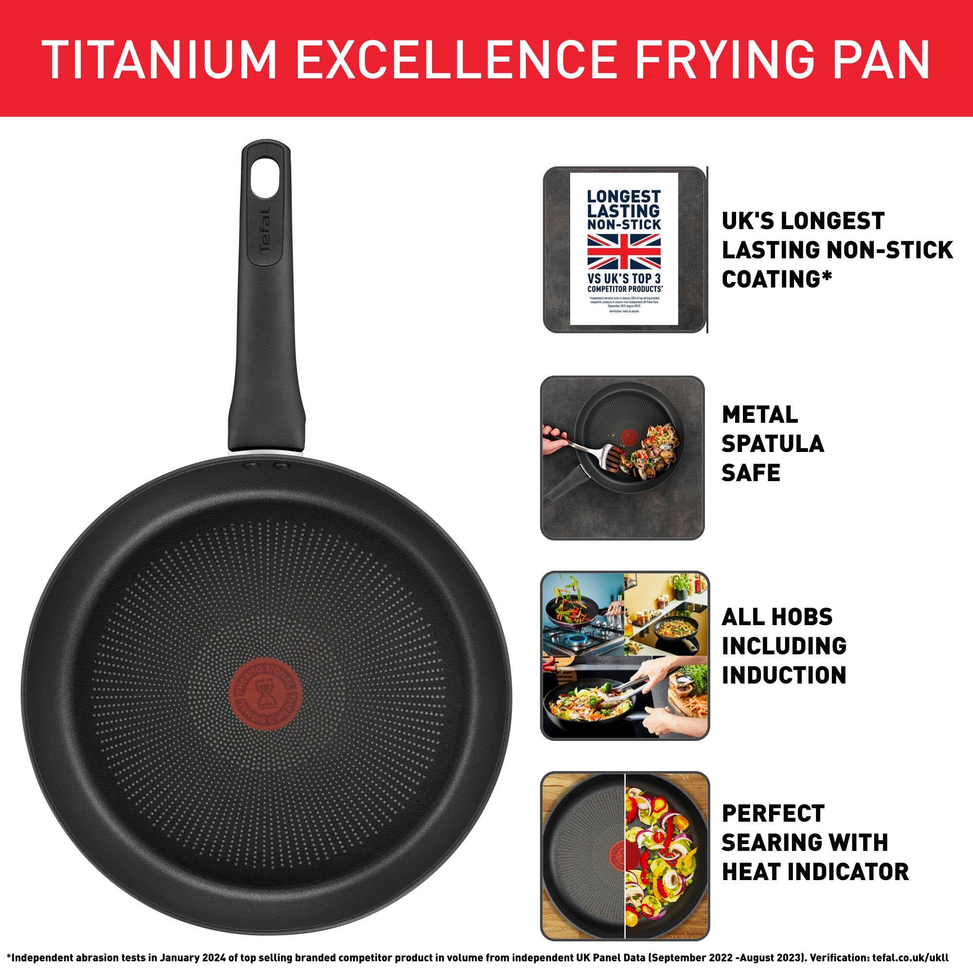 Tefal Titanium Excellence frying pan 32cm, imported from the UK