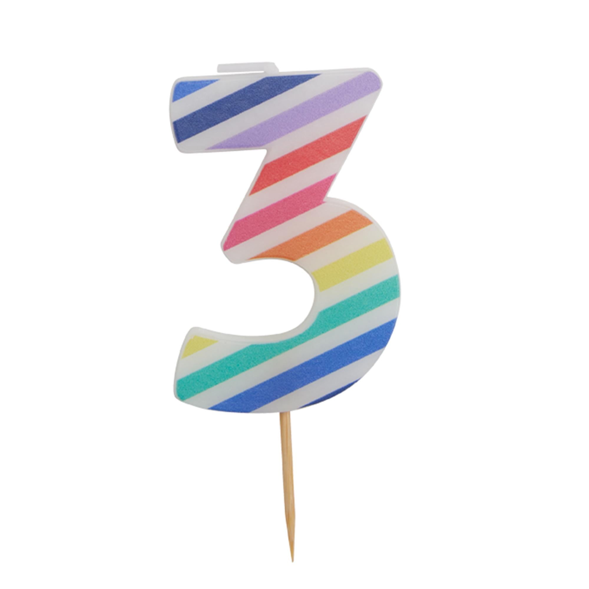 Habitat Age Candle 3 Rainbow 18g, UK version