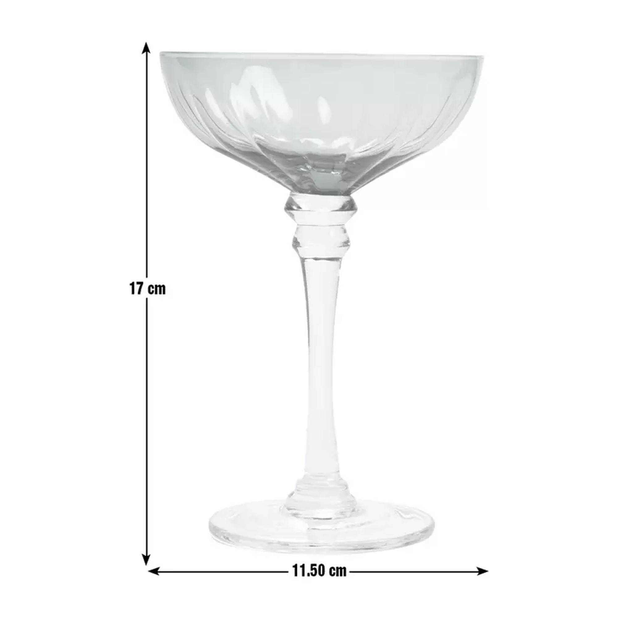 Habitat champagne coupe glass blue 200ml, UK version