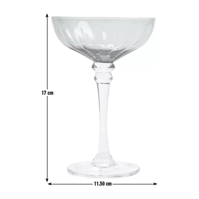 Habitat champagne coupe glass blue 200ml, UK version