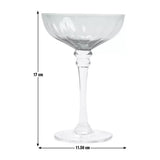 Habitat champagne coupe glass blue 200ml, UK version
