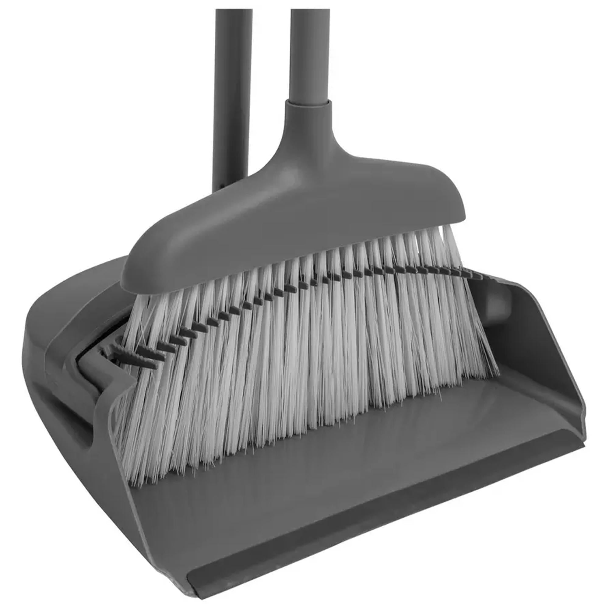 Sainsbury's long handle dustpan and brush in grey (British brand)