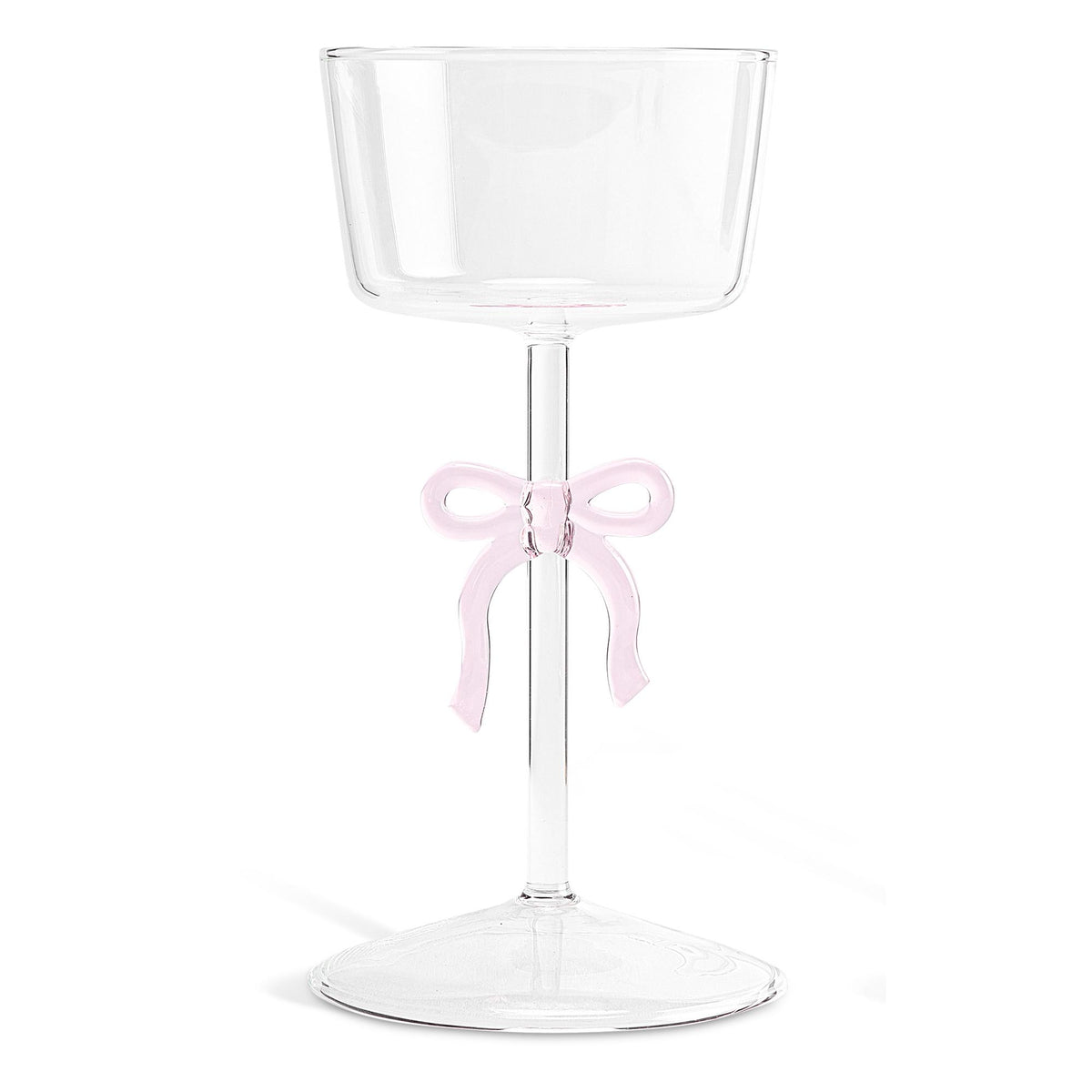 Habitat Glass Bow Pillar Candle Holder 9x17.8cm, UK version