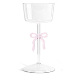 Habitat Glass Bow Pillar Candle Holder 9x17.8cm, UK version