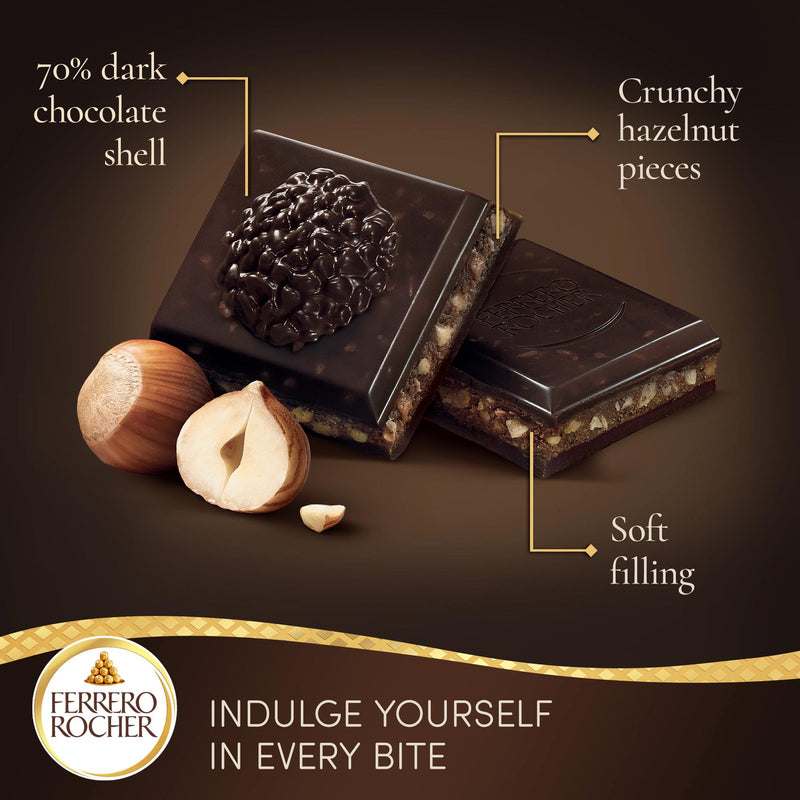 Ferrero Rocher Dark Chocolate Bar Hazelnut 90g - British product