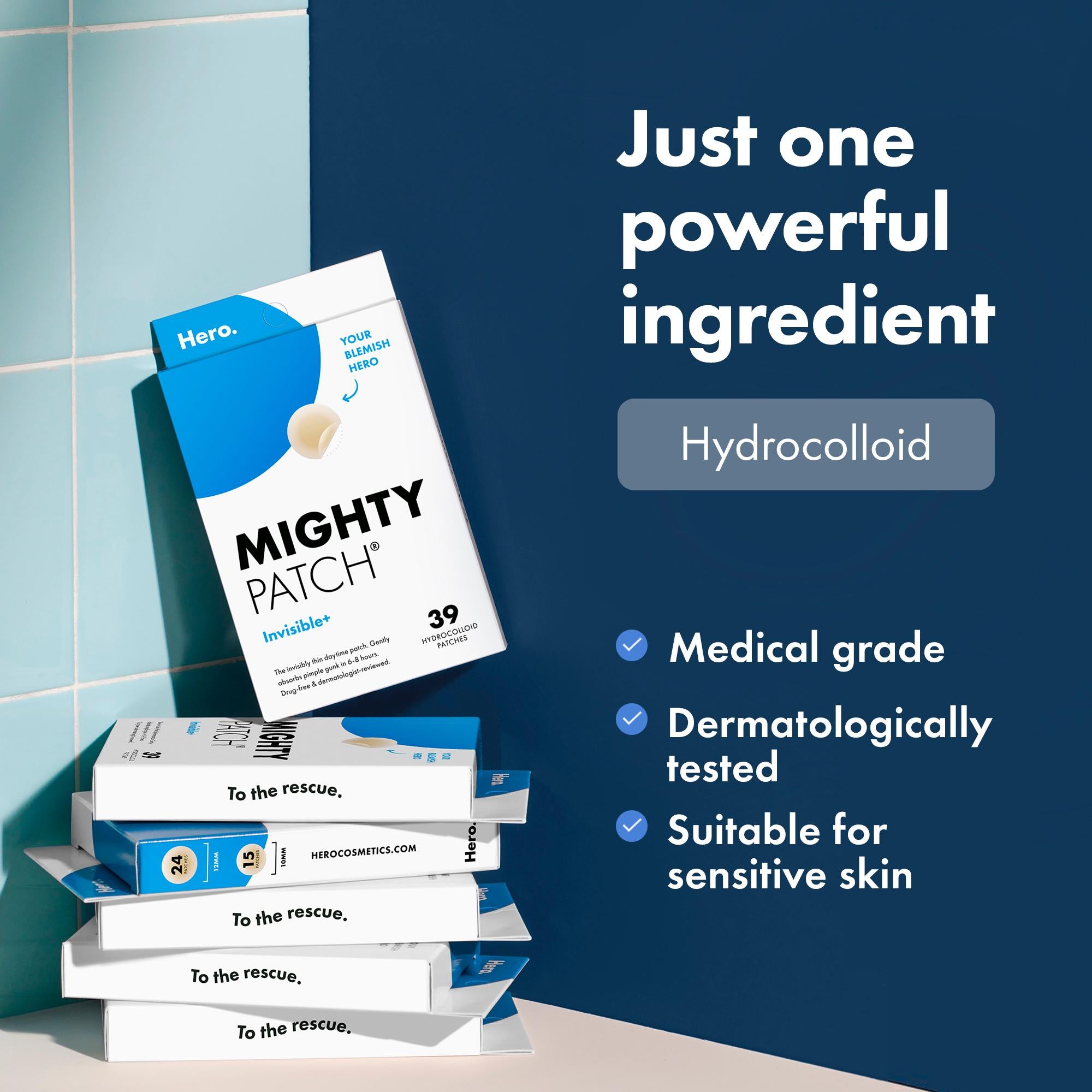 Hero Mighty Patch Invisible+ spot patches 24 - British product
