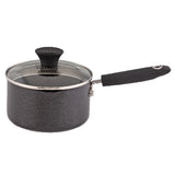 Habitat 16cm black saucepan with tempered glass lid, UK version