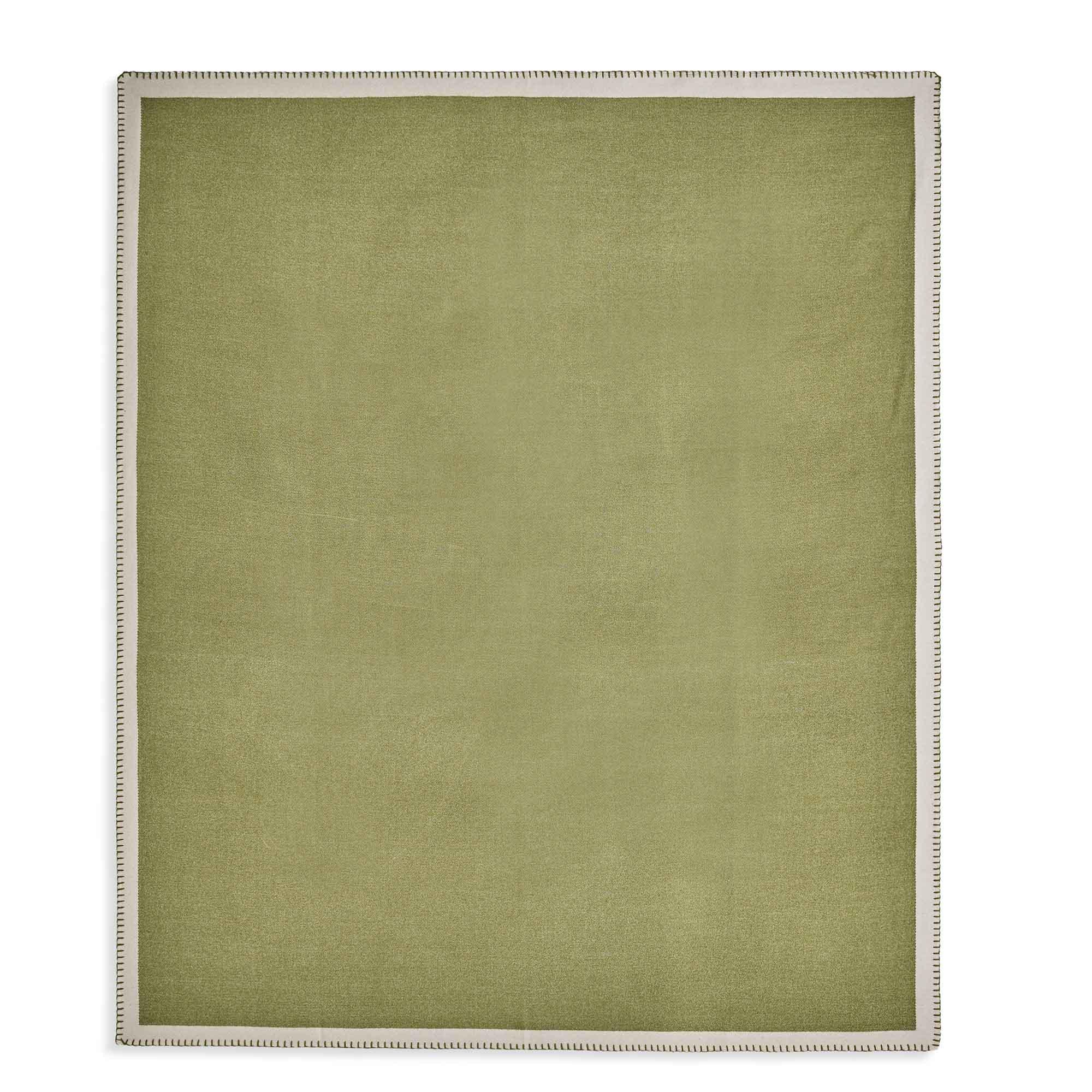Habitat Green Blanket Stitch Throw 125x150cm, UK version
