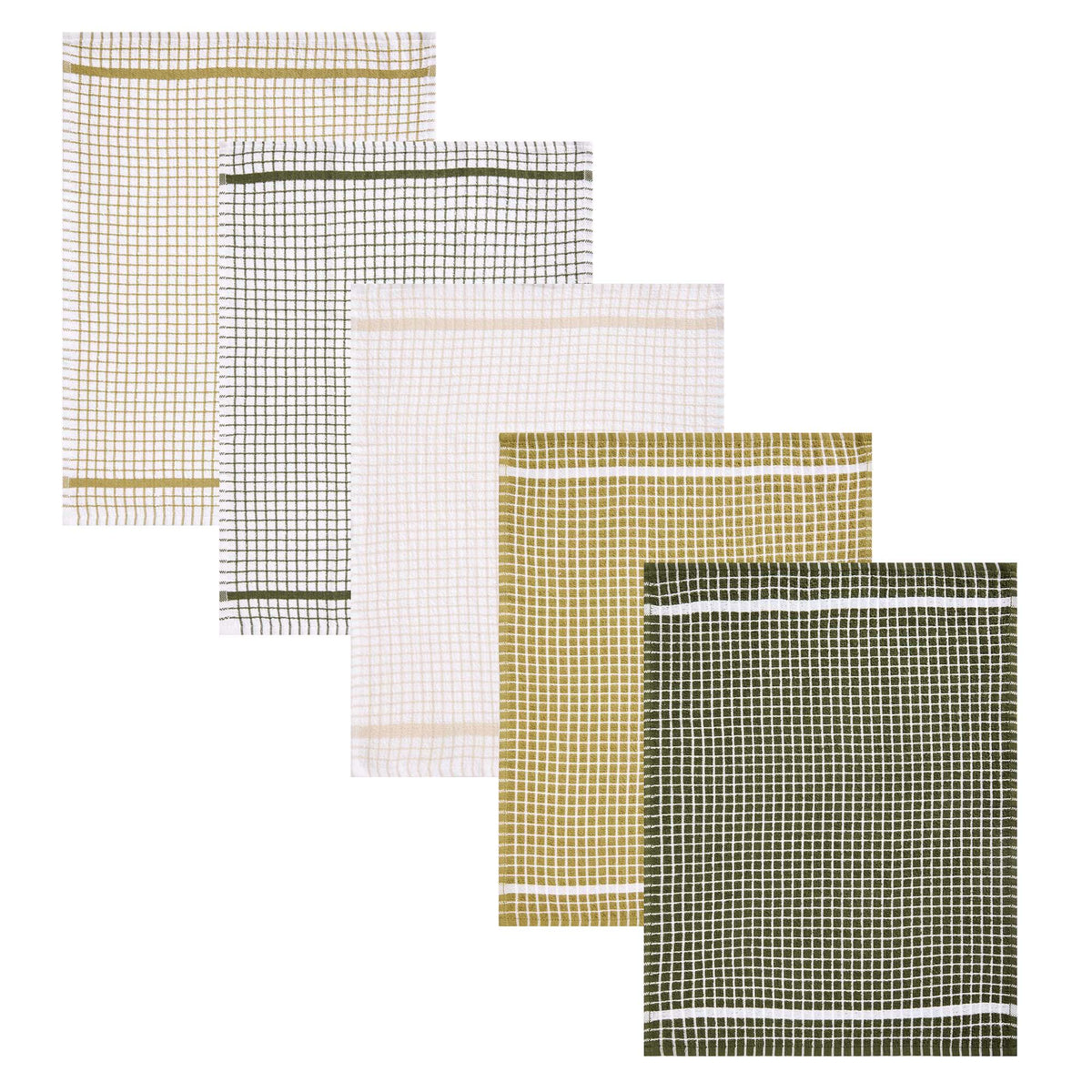 Sainsbury's green terry tea towels pack of 5, imported from the UK