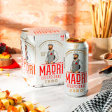 Madri Excepcional 0% alcohol-free lager cans 4x440ml - British product