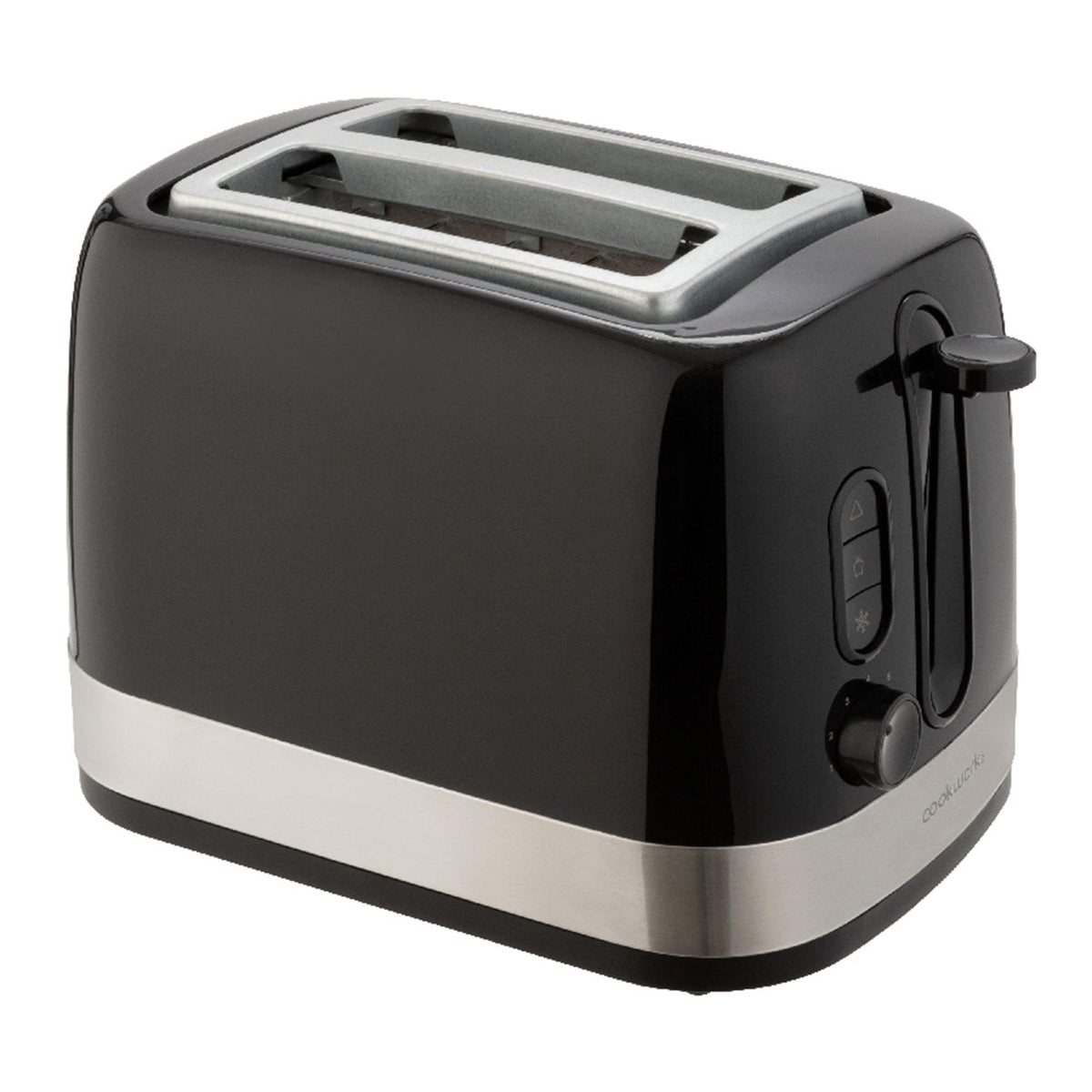 Cookworks illuminated black 2 slice toaster - British product