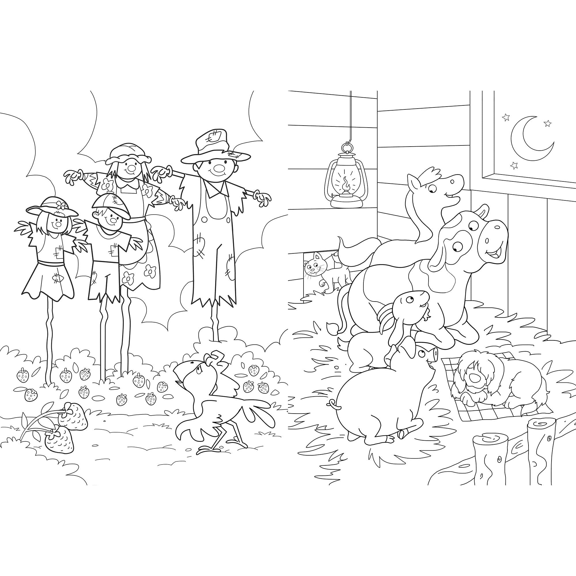 Igloo Books farm colouring book for children, UK version