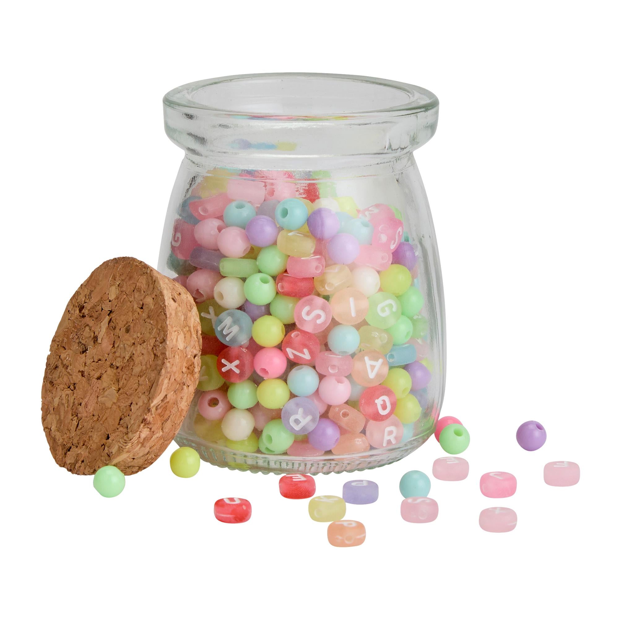 Get Creative Small bead set with elastic string and alphabet letters, UK version