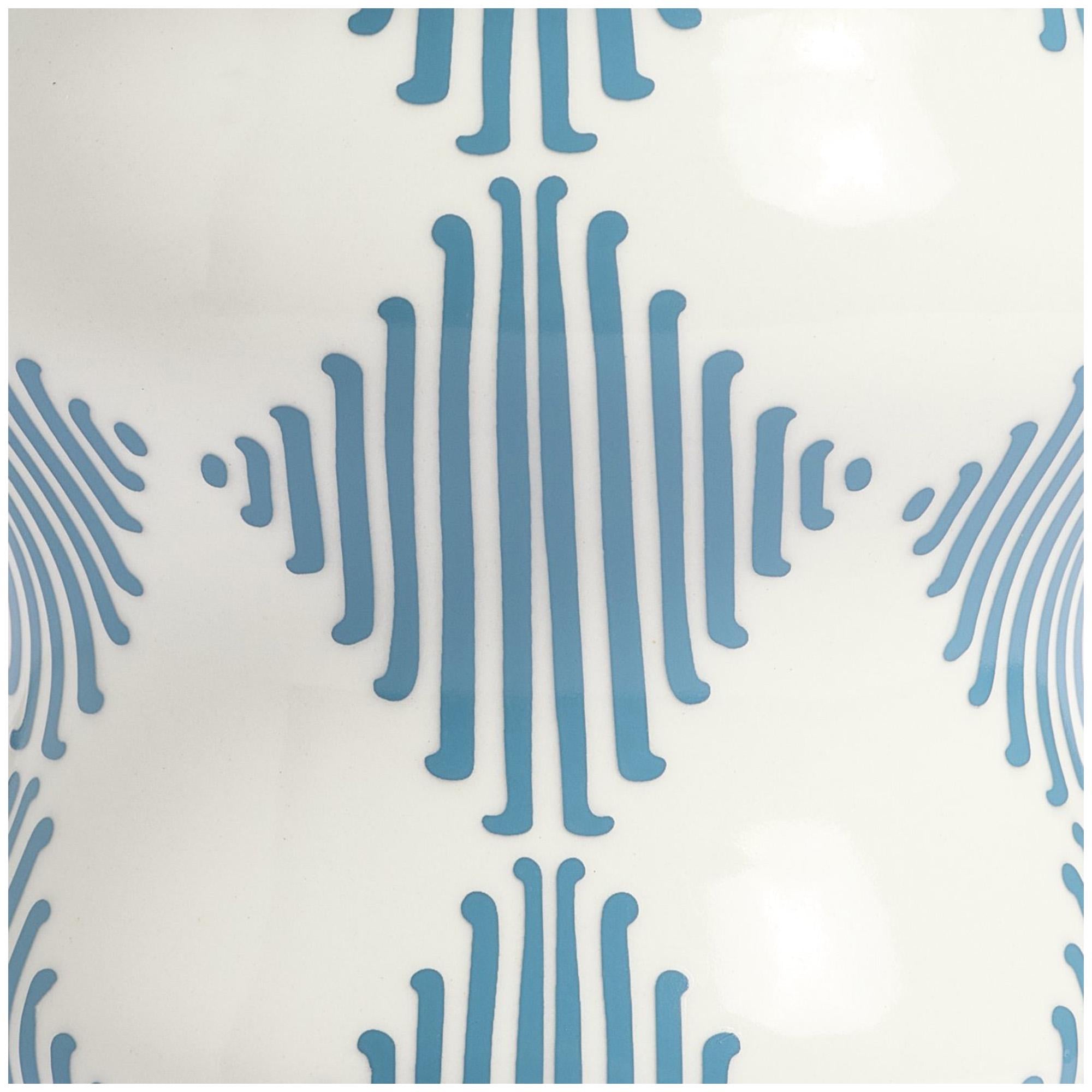 Habitat Harlequin ceramic flared vase blue - British product
