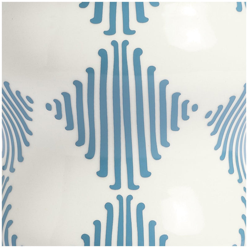 Habitat Harlequin ceramic flared vase blue - British product