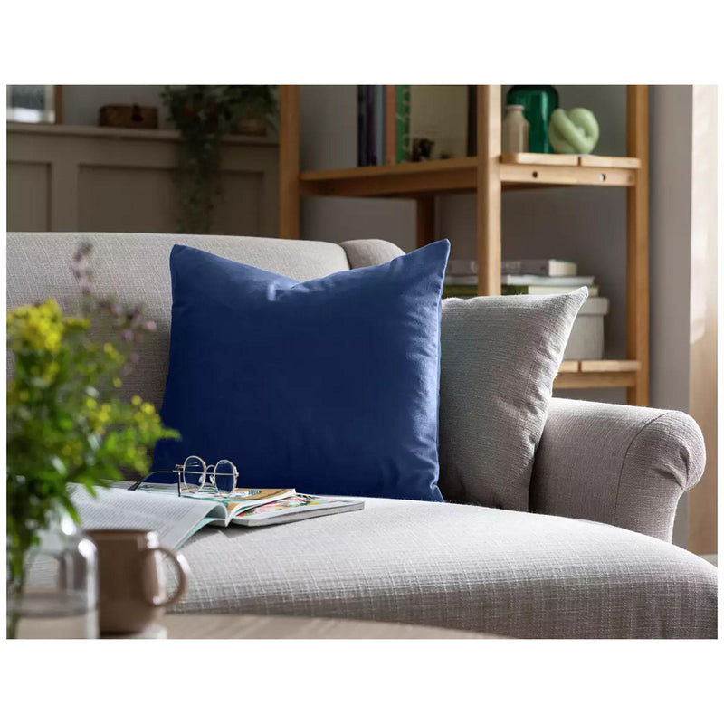 Habitat velvet cushion cover navy 43x43cm, UK version