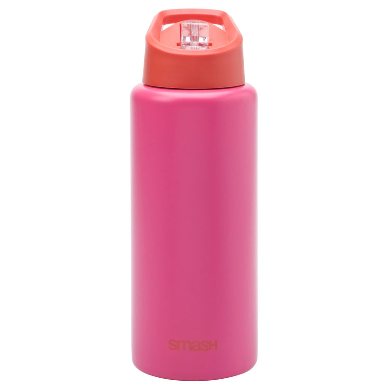 Pink Stainless Steel Sipper 1L Drink Container (British brand)