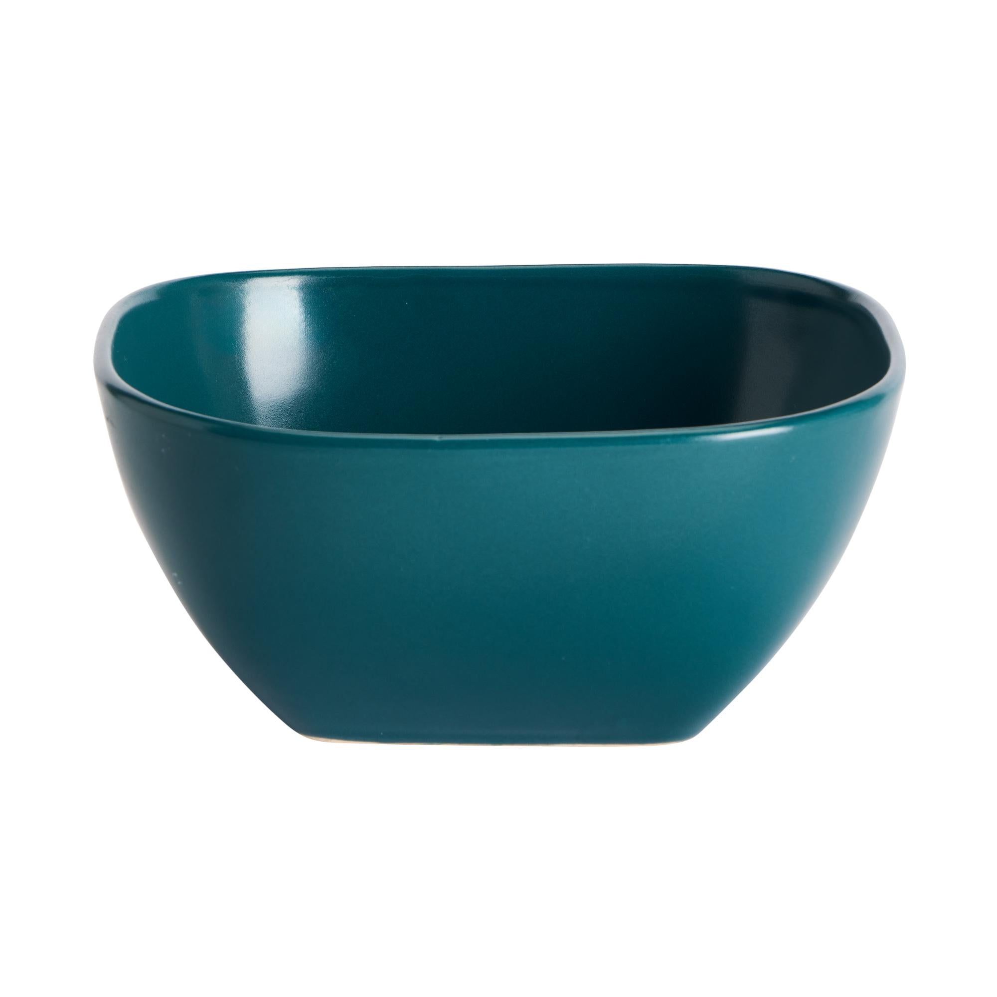 Habitat matte square cereal bowl in teal - British product