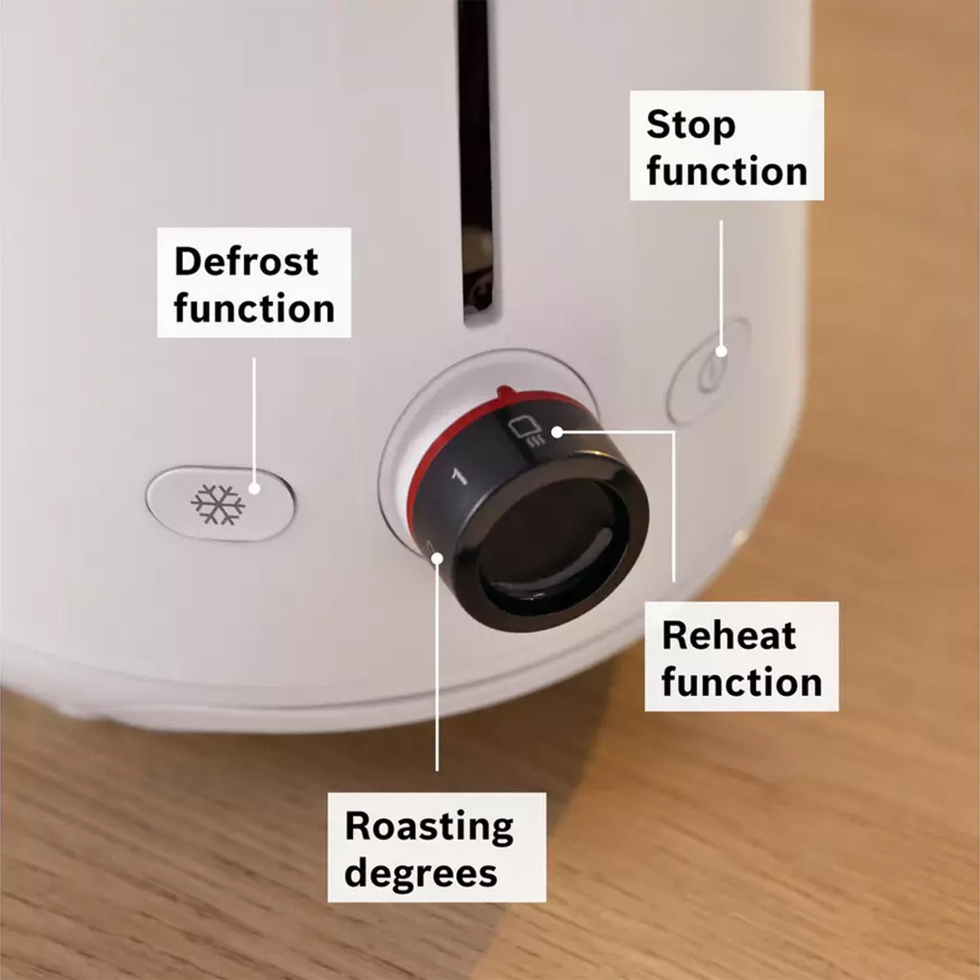 Bosch MyMoment 2 slice toaster in white, UK version