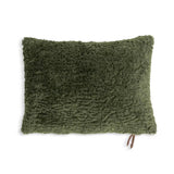 Habitat shearling cushion moss green 55x40cm, imported from the UK