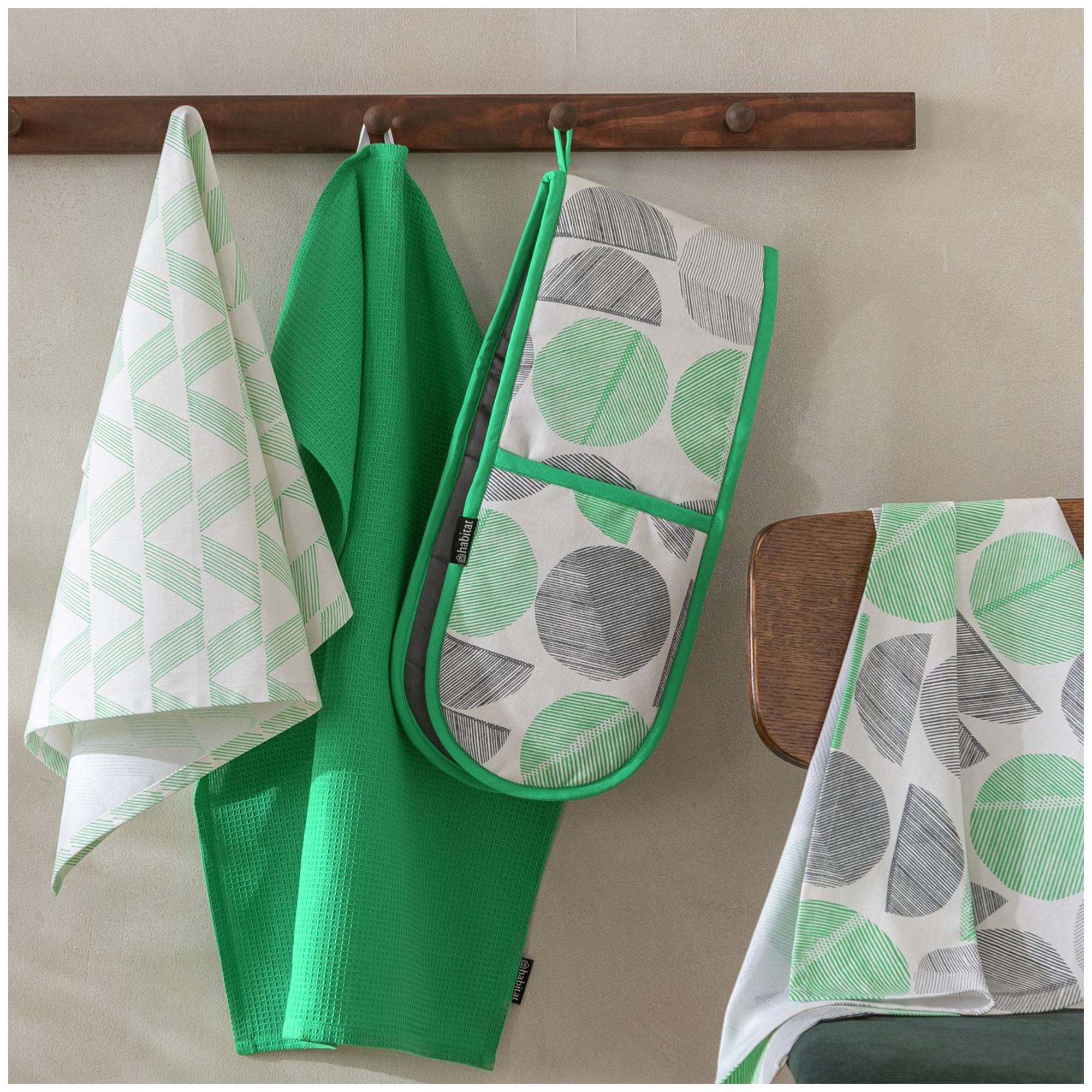 Habitat pack of 3 linear circles tea towels 66x46cm (British brand)