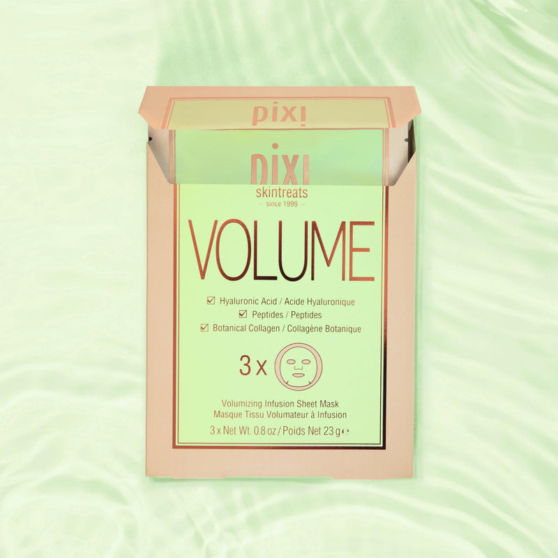 Pixi Volume Infusion Face Mask Sheet 3-pack, imported from the UK
