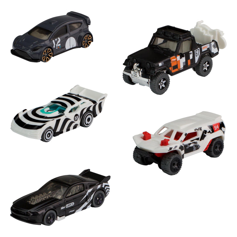 Hot Wheels diecast car pack of 5, UK version