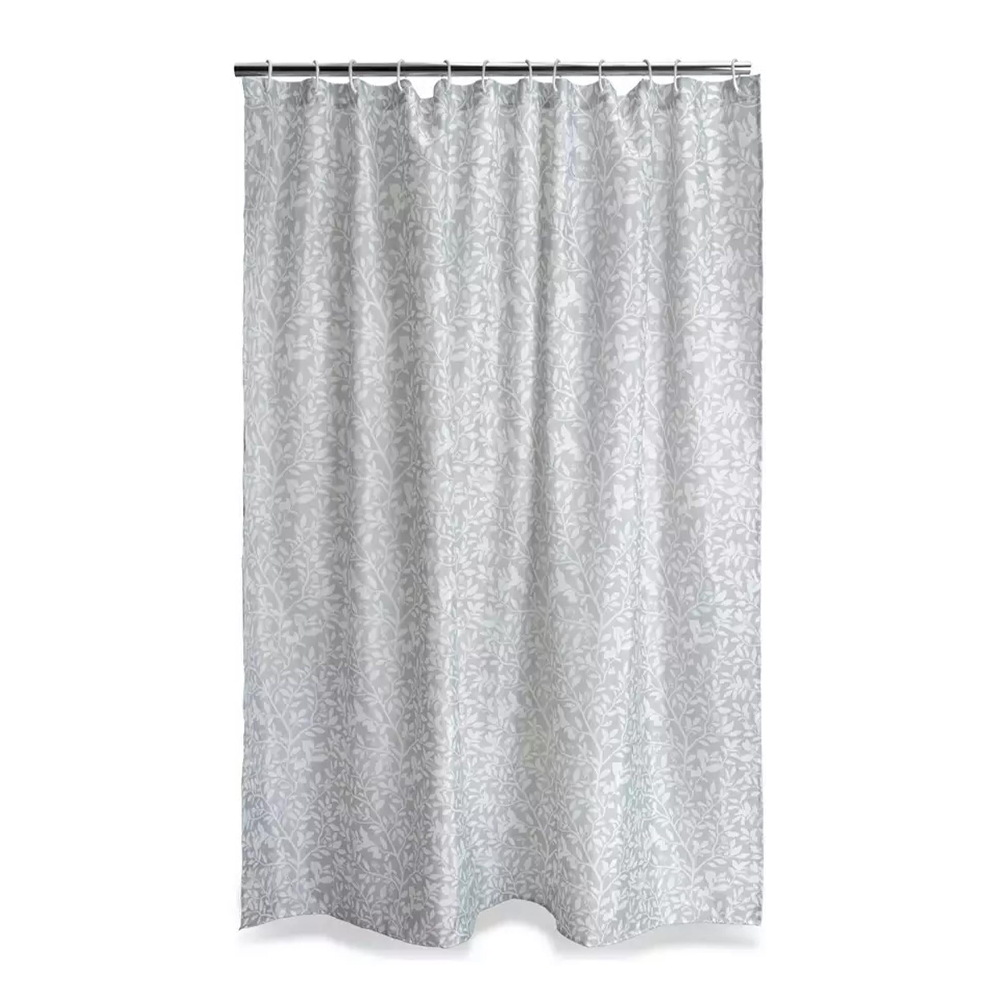 Sainsbury's Home grey floral shower curtain 180x180cm, UK version