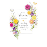 Gibson birthday card mum floral design 17.8 x 27.3 cm, UK version