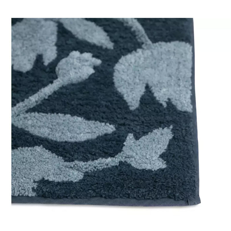 Habitat Botanical Bath Mat Navy Cotton 80x50cm, UK version