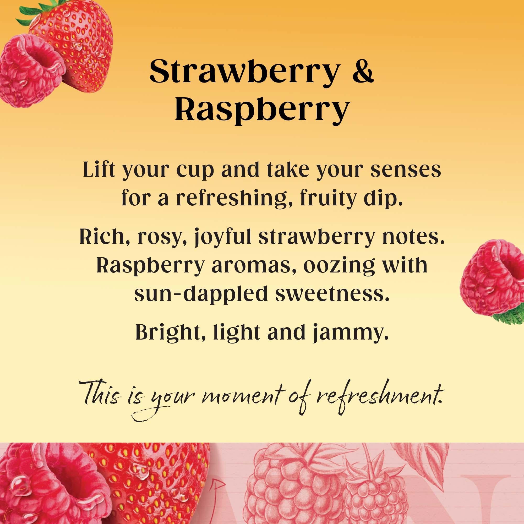 Twinings strawberry and raspberry fruit tea 20 tea bags (British brand)