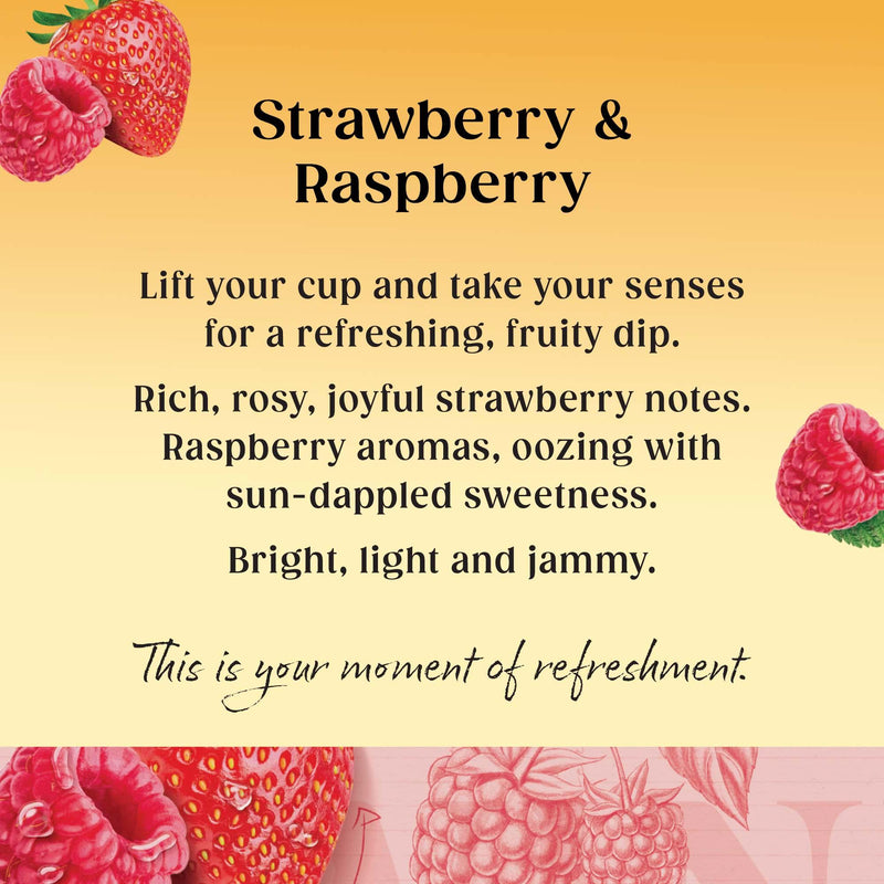 Twinings strawberry and raspberry fruit tea 20 tea bags (British brand)