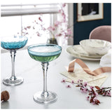 Habitat champagne coupe glass blue 200ml, UK version
