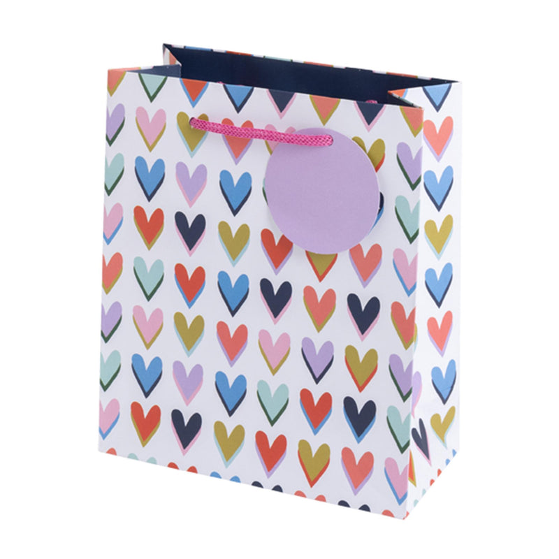 Sainsbury's Brights Hearts medium gift bag (British brand)