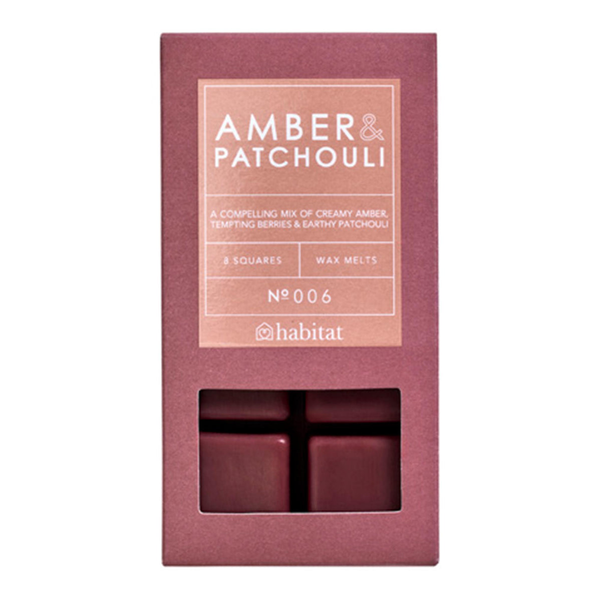 Habitat scented wax melts patchouli amber 125g, UK version
