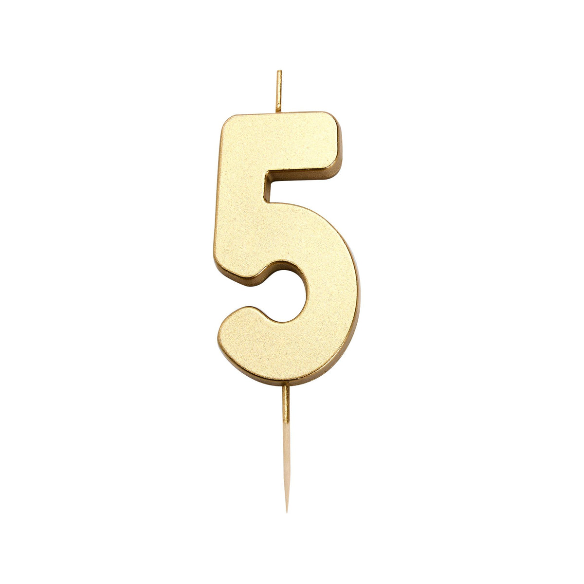Sainsbury's Home gold number 5 candle 8cm, imported from the UK