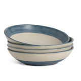 Habitat Artisan Stripe Blue Stoneware Pasta Bowl 22.5cm, UK version