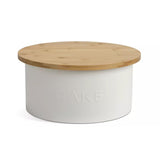 Habitat Embossed Steel Cake Tin with Bamboo Lid 41.5cm, UK version