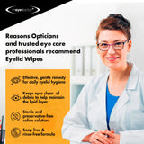 The Eye Doctor biodegradable eyelid wipes x20, UK version