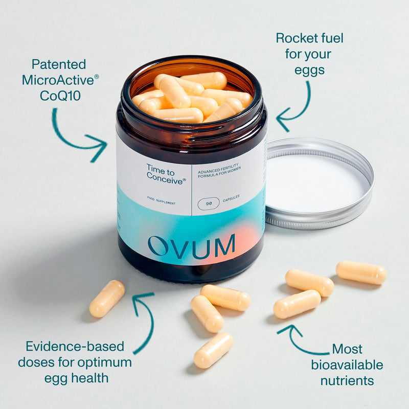 Ovum Time to Conceive fertility supplement capsules 90 (British brand)
