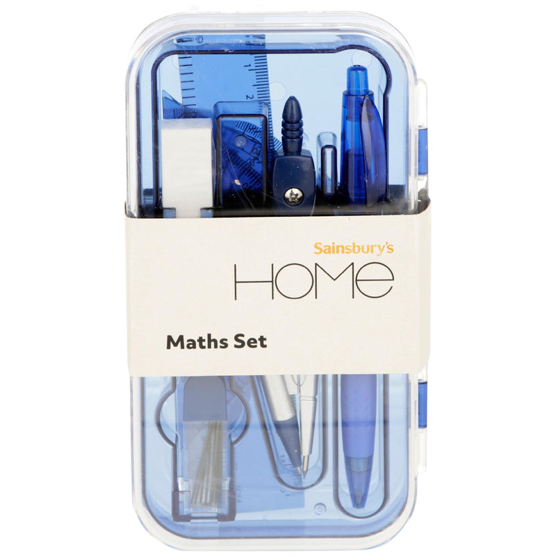Sainsbury's Grey Maths Set with compass and ruler, UK version