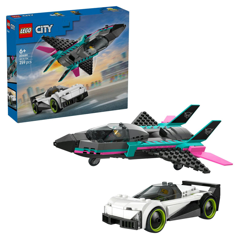 LEGO City Jet vs. Car building set 259 pieces (British brand)