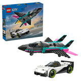 LEGO City Jet vs. Car building set 259 pieces (British brand)