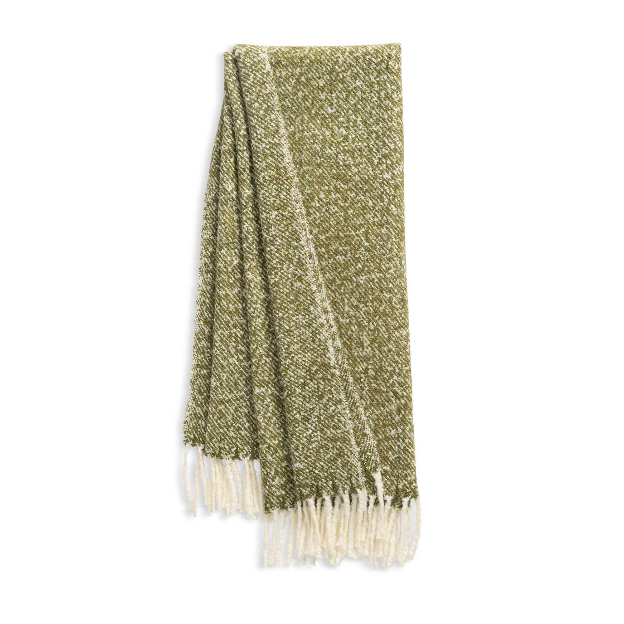 Habitat moss green throw 125x150cm, imported from the UK