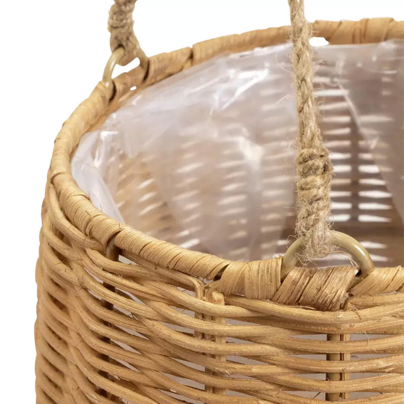 Habitat hand-woven rattan hanging basket 15x18cm, British brand