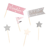 Sainsbury's Home cupcake toppers metallic assorted pack of 6 (British brand)